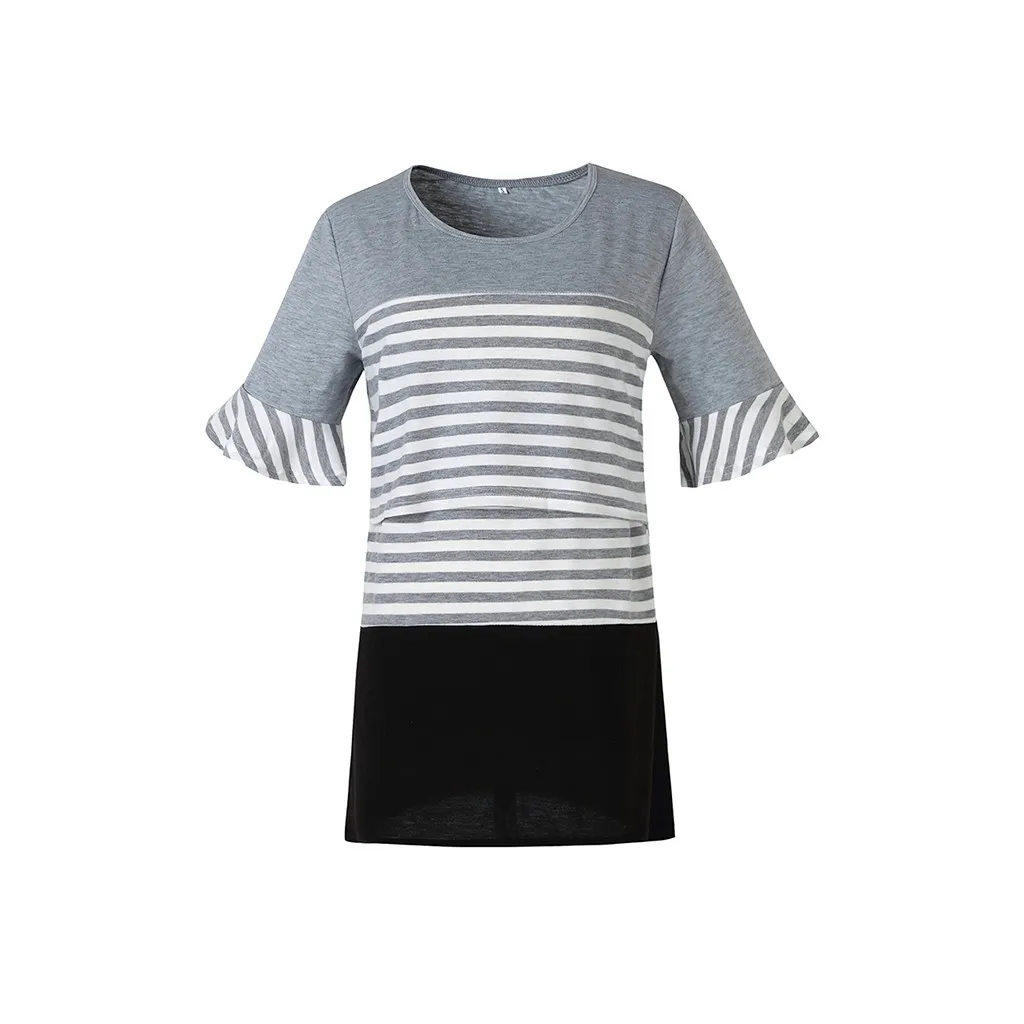 Fashion Maternity top Women Short Sleeve Striped Nursing Tops T-shirt For Breastfeeding(Black)
Fashion Maternity top Women Short Sleeve Striped Nursing Tops T-shirt For Breastfeeding(Black)