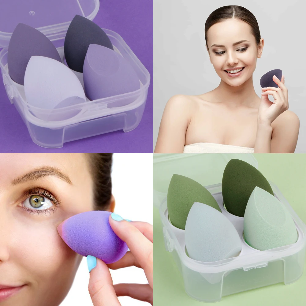 4Pcs/Box Cosmetic Puff Foundation Blending Powder Beauty Face Cosmetics Blending Sponge Water Drop Shape Women's Makeup Puffs
4Pcs/Box Cosmetic Puff Foundation Blending Powder Beauty Face Cosmetics Blending Sponge Water Drop Shape Women's Makeup Puffs