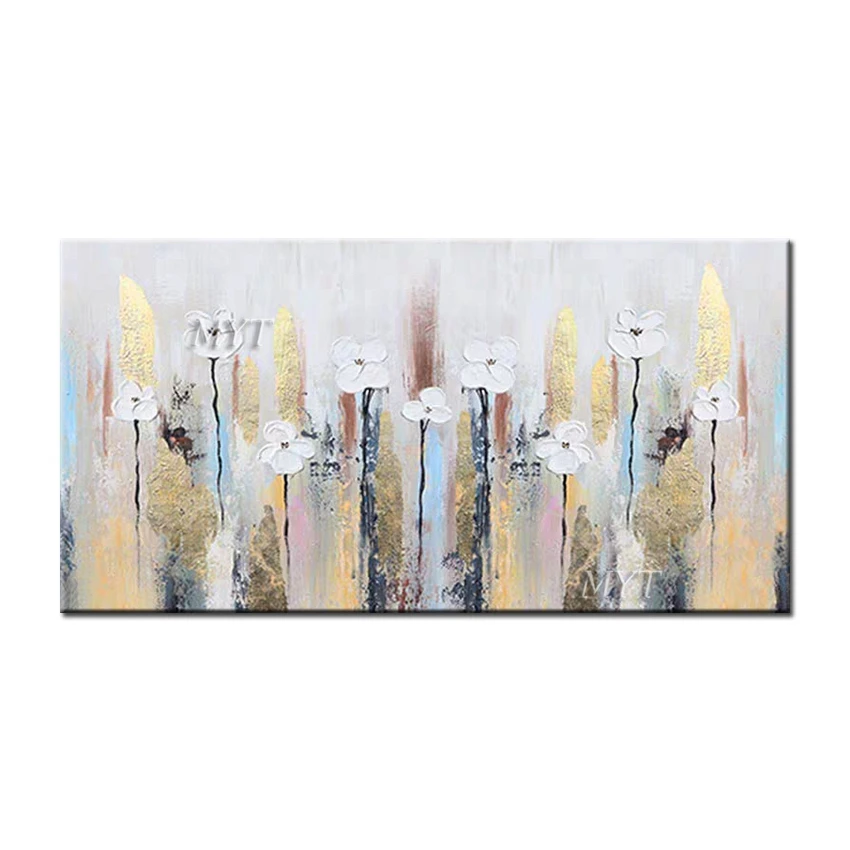 Картина без рамы, с изображением белых цветов, абстрактная, 100% 
Картина без рамы, с изображением белых цветов, абстрактная, 100%
