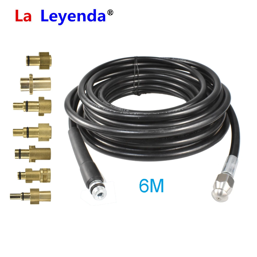 LaLeyenda 6M High Pressure Washer Extension Hose Sewer Drain Water Pipe Cleaning Hose for Karcher Nilfisk STIHL Anlu Interskol
LaLeyenda 6M High Pressure Washer Extension Hose Sewer Drain Water Pipe Cleaning Hose for Karcher Nilfisk STIHL Anlu Interskol