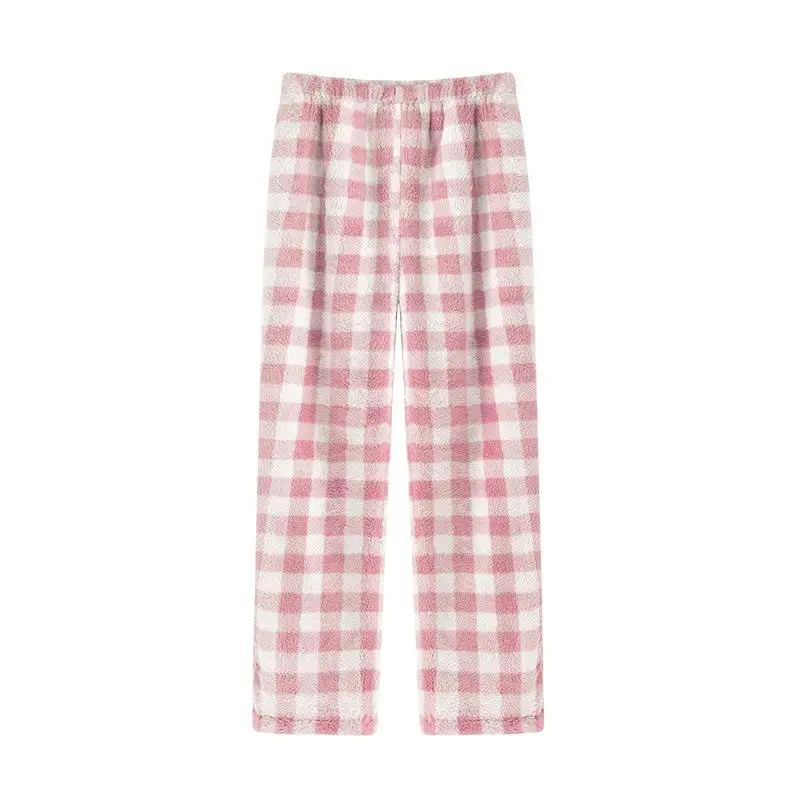 Women Fashion Loose Coral Fleece Adult Winter Thick Plaid Trousers Elastic Warm Pajamas
Women Fashion Loose Coral Fleece Adult Winter Thick Plaid Trousers Elastic Warm Pajamas