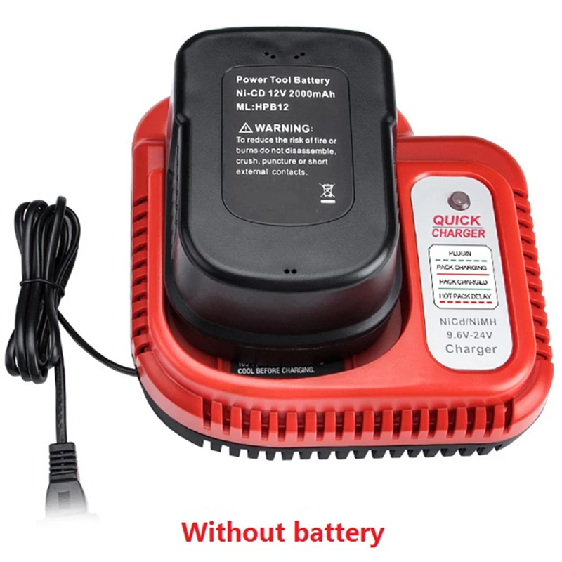 Multi-Volt Replacement Charger for 9.6V-18V Slide Pack Batteries for Charging EU Plug
Multi-Volt Replacement Charger for 9.6V-18V Slide Pack Batteries for Charging EU Plug