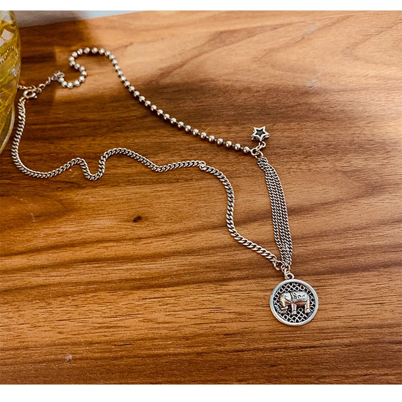 Hot Fashion 925 Sterling Silver Elephant Smiley Necklace Women Pendant Clavicle Chain Temperament Trendy Jewelry 
Hot Fashion 925 Sterling Silver Elephant Smiley Necklace Women Pendant Clavicle Chain Temperament Trendy Jewelry