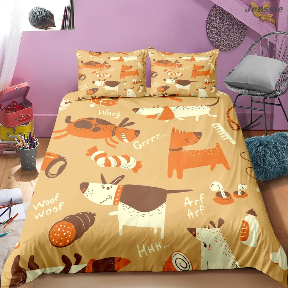 Cartoon Pet Dog Bedding Set Kids Duvet Cover Full Screen Funny Dachshund Quilt Cover Microfiber Single Double Queen Bedclothes
Cartoon Pet Dog Bedding Set Kids Duvet Cover Full Screen Funny Dachshund Quilt Cover Microfiber Single Double Queen Bedclothes