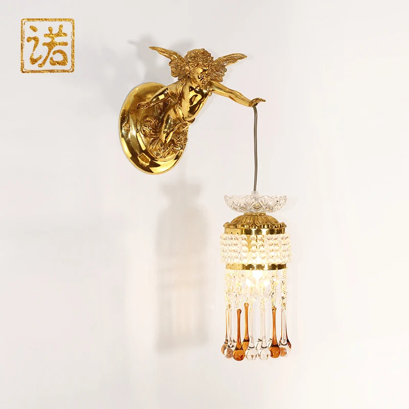 French-style Copper Wall Lamp european-style Luxury Crystal Living Room bedside villa creative aisle
French-style Copper Wall Lamp european-style Luxury Crystal Living Room bedside villa creative aisle
