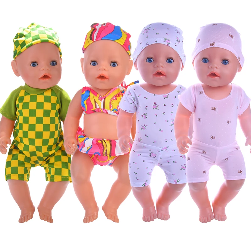 4 Styles Of Swimwear + Swimming Cap Cute Pajamas For 18 Inch American Doll & 43 Cm New Born Baby Items,Generation,Doll Clothes
4 Styles Of Swimwear + Swimming Cap Cute Pajamas For 18 Inch American Doll & 43 Cm New Born Baby Items,Generation,Doll Clothes