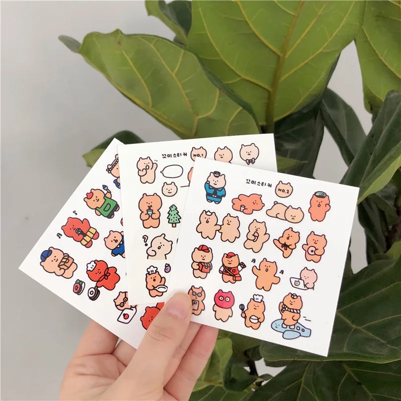 Korean cartoon sings bear sticker DIY scrapbooking happy girl junk journal photo album stationery stationery decoration sticker
Korean cartoon sings bear sticker DIY scrapbooking happy girl junk journal photo album stationery stationery decoration sticker