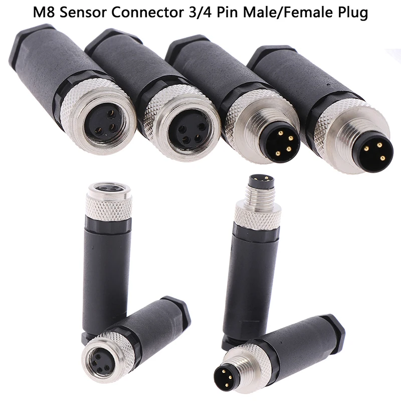 1Pcs M8 Sensor Connector Waterproof Male&female Plug Straight Angle Screw Threaded Coupling 3pin 4 Pin
1Pcs M8 Sensor Connector Waterproof Male&female Plug Straight Angle Screw Threaded Coupling 3pin 4 Pin