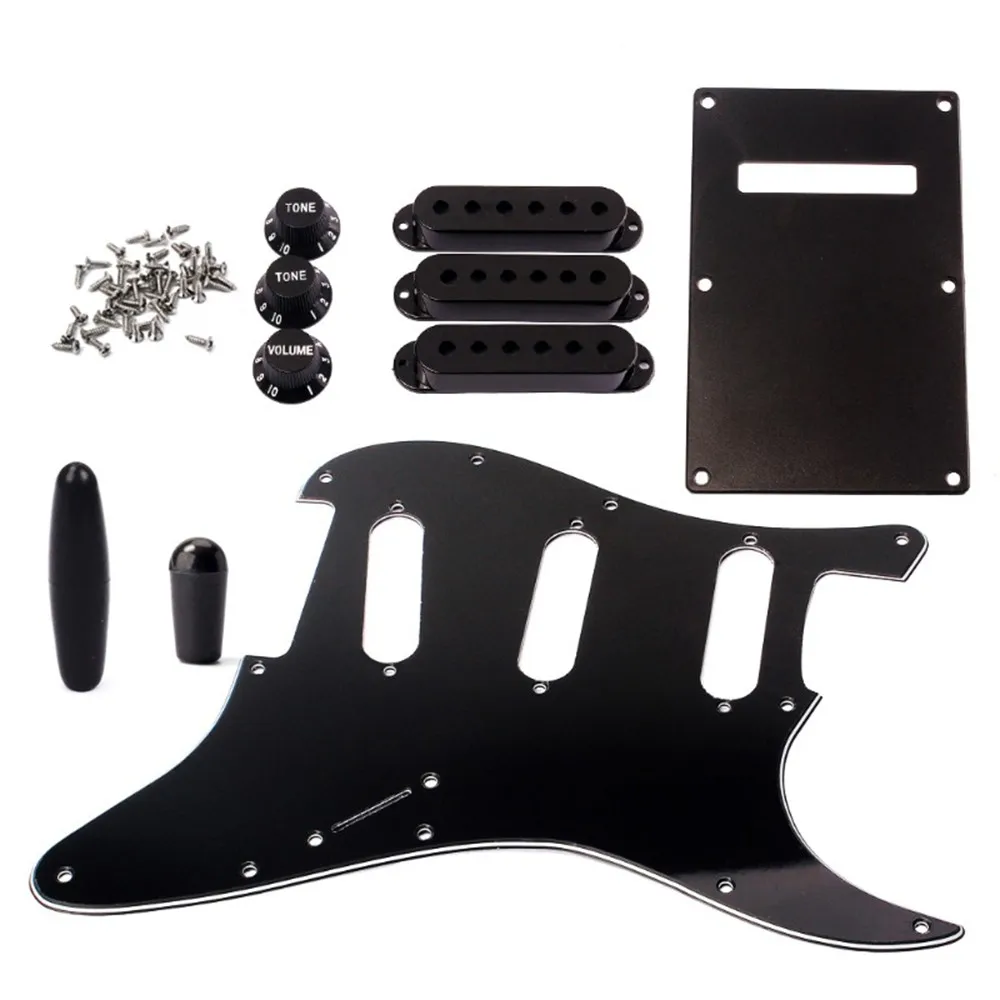 SSS Electric Guitar Pickguard Back Plate Pickup Cover Knobs Tips Set For ST SQ Multi-layer Plates Guitar Parts & Accessories
SSS Electric Guitar Pickguard Back Plate Pickup Cover Knobs Tips Set For ST SQ Multi-layer Plates Guitar Parts & Accessories