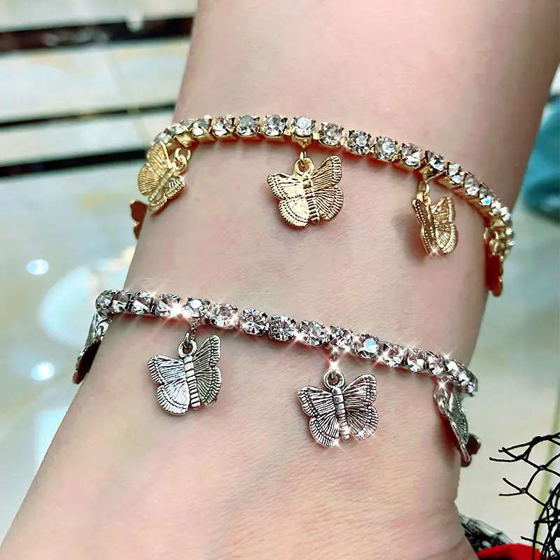 Flatfoosie Stars Cherry Butterfly Acrylic Anklet Gold Silver Color 4mm Crystal Chain Anklet Girls Friendship Jewelry Party Gift
Flatfoosie Stars Cherry Butterfly Acrylic Anklet Gold Silver Color 4mm Crystal Chain Anklet Girls Friendship Jewelry Party Gift