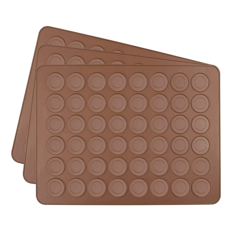 3 Pack Macaron Silicone Baking Mat for 48 Perfect Macarons Cookies,Non-Stick Coated, 38X28cm/15 x 11 INCH
3 Pack Macaron Silicone Baking Mat for 48 Perfect Macarons Cookies,Non-Stick Coated, 38X28cm/15 x 11 INCH