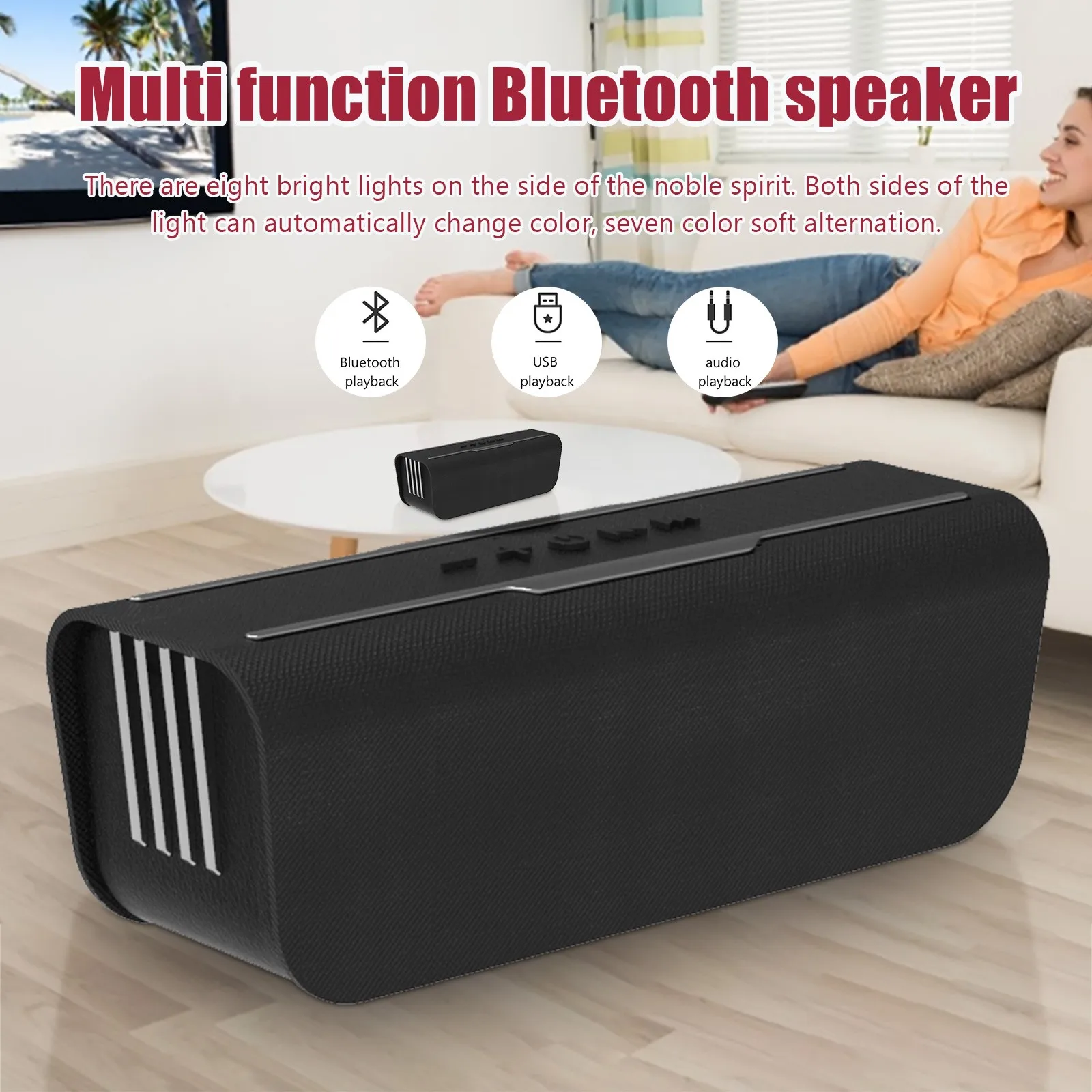 High Quality Wireless Bluetooth Speaker Subwoofer Home Super Bass Wireless Bluetooth High Sound Quality Audio
High Quality Wireless Bluetooth Speaker Subwoofer Home Super Bass Wireless Bluetooth High Sound Quality Audio