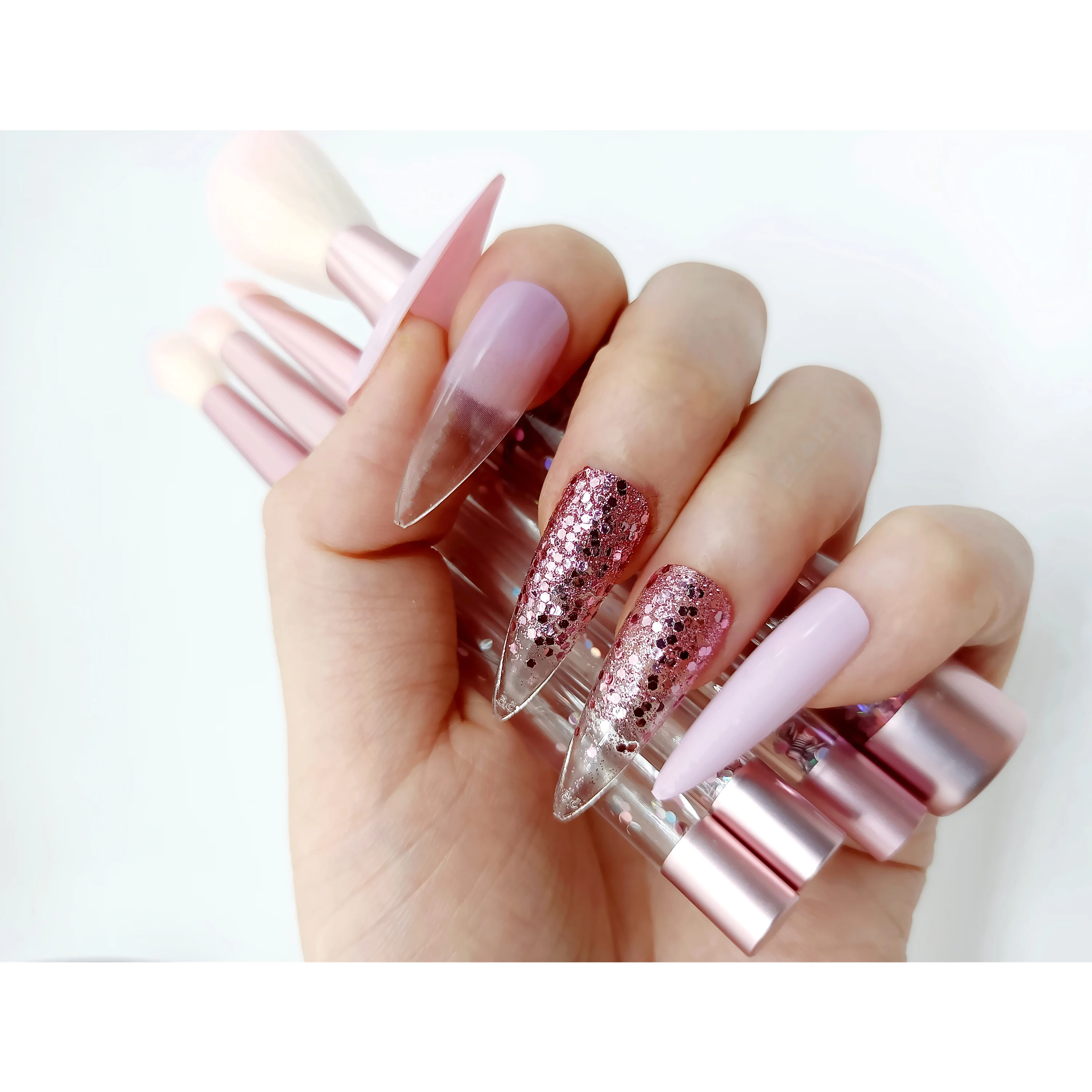 Colorful Bright False Nails Lightening Summer Time Designed Press On Nails for Manicure DIY Decoration with Rhinestones Glitter
Colorful Bright False Nails Lightening Summer Time Designed Press On Nails for Manicure DIY Decoration with Rhinestones Glitter