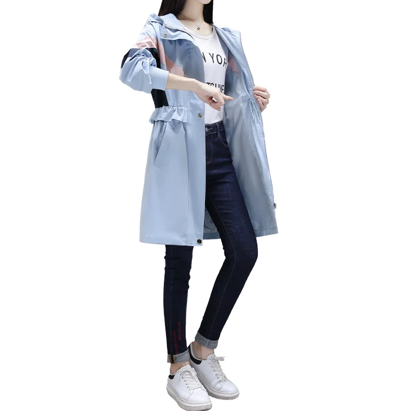 2021New Women's Windbreaker Coat Fashion Splicing Mid-Length Spring Autumn Large Size 3XL Coat Loose Casual Hooded Jacket Female
2021New Women's Windbreaker Coat Fashion Splicing Mid-Length Spring Autumn Large Size 3XL Coat Loose Casual Hooded Jacket Female