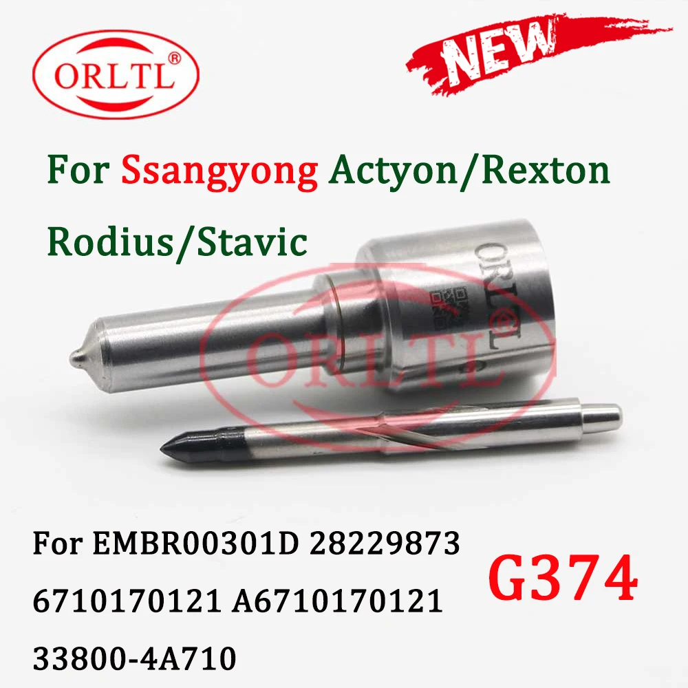 

ORLTL 33800-4A710 Common Rail Fuel Injector Nozzle G374 Oil Burner Nozzle G 374 for Ssangyong EMBR00301D 6710170121 A6710170121