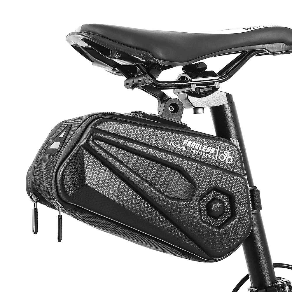 New Bicycle Hard Saddlebag PU EVA 2.6L Large Capacity Reflective Bicycle Saddle Bag Scratch-Proof Bike Cushion Tail Bag
New Bicycle Hard Saddlebag PU EVA 2.6L Large Capacity Reflective Bicycle Saddle Bag Scratch-Proof Bike Cushion Tail Bag