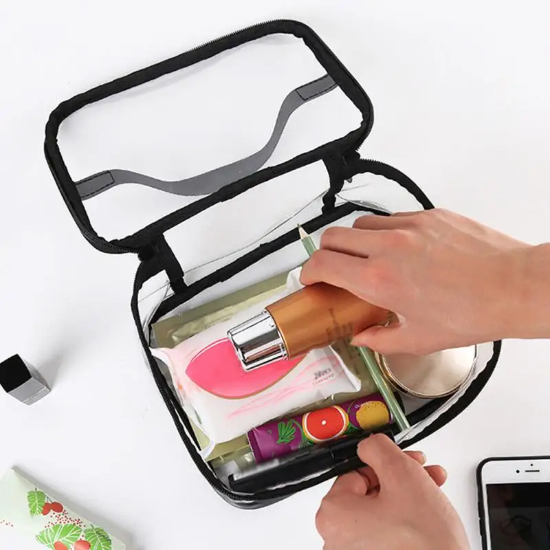 Simple Transparent Cosmetic Bag PVC Waterproof Travel Washer Bag Women Men Multifunction Makeup Bag Cosmetic Storage Bags
Simple Transparent Cosmetic Bag PVC Waterproof Travel Washer Bag Women Men Multifunction Makeup Bag Cosmetic Storage Bags