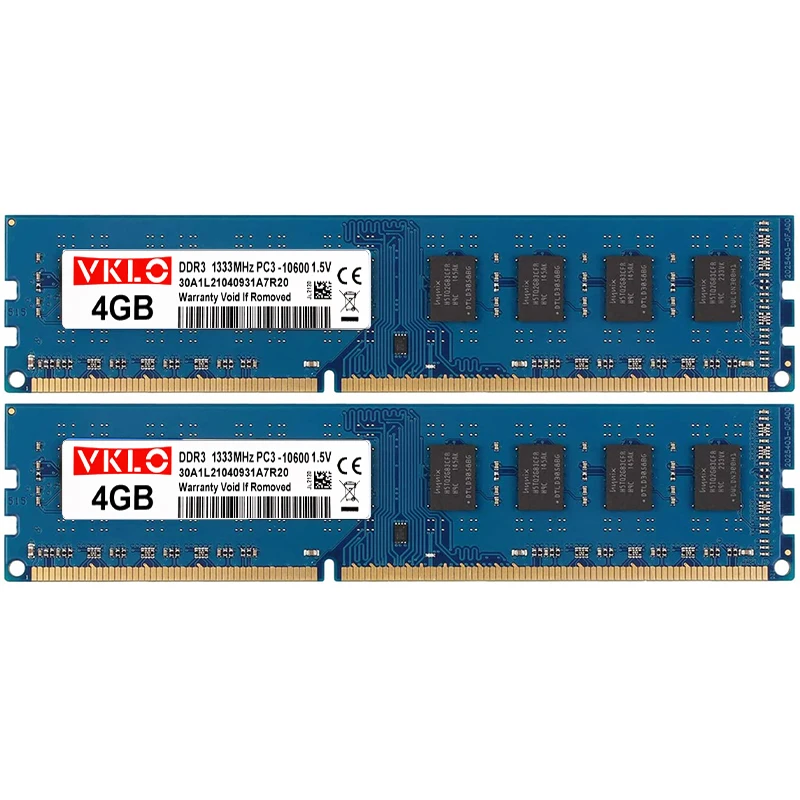 VKLO 4GB 8GB DDR3 1066MHz 1333MHz 1600MHZ PC3-8500U PC3-10600U PC3-12800U 240PIN DIMM Desktop Memory RAM Intel AMD compatible
VKLO 4GB 8GB DDR3 1066MHz 1333MHz 1600MHZ PC3-8500U PC3-10600U PC3-12800U 240PIN DIMM Desktop Memory RAM Intel AMD compatible