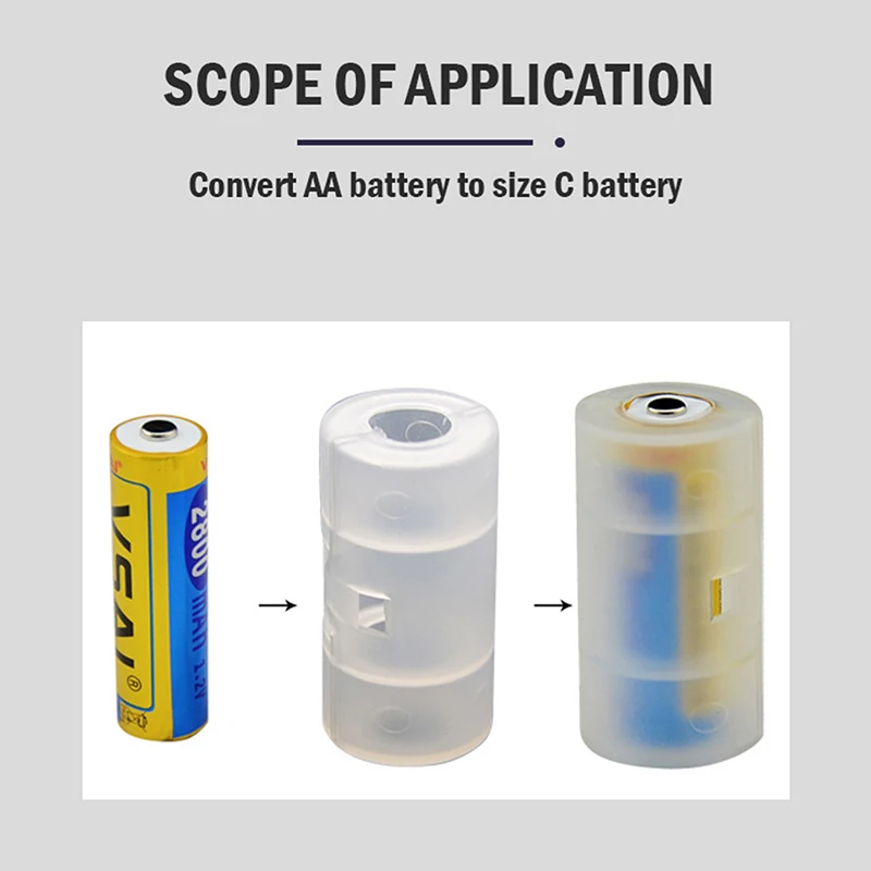 4 шт./компл. блок адаптеров для батареи размера C 
4 шт./компл. блок адаптеров для батареи размера C