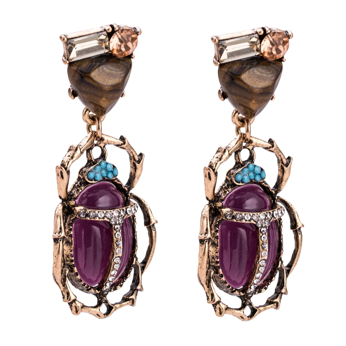 Fashion Cool Crystal Insect Synthetic Stone Cultured Drop Earrings For Women Halloween Vintage Party Jewelry
Fashion Cool Crystal Insect Synthetic Stone Cultured Drop Earrings For Women Halloween Vintage Party Jewelry