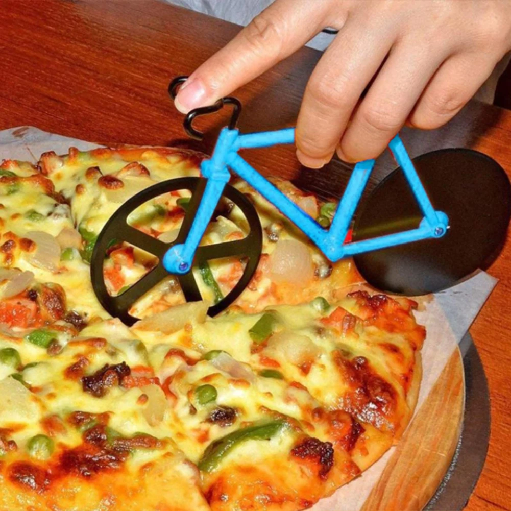 Bicycle Pizza Cutter Wheel Non-stick Dual Cutting Wheels Stainless Steel Bike Pizza Slicer For Pizza Lovers Holiday Vacation NEW
Bicycle Pizza Cutter Wheel Non-stick Dual Cutting Wheels Stainless Steel Bike Pizza Slicer For Pizza Lovers Holiday Vacation NEW
