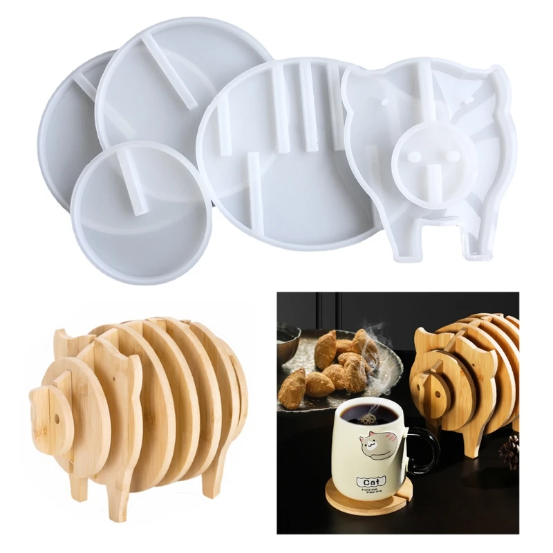 6 Pcs Piggy Coaster Epoxy Resin Mold Cute Pig Cup Mat Mug Pad Silicone Mould DIY Crafts Ornaments Home Decorations Mold
6 Pcs Piggy Coaster Epoxy Resin Mold Cute Pig Cup Mat Mug Pad Silicone Mould DIY Crafts Ornaments Home Decorations Mold