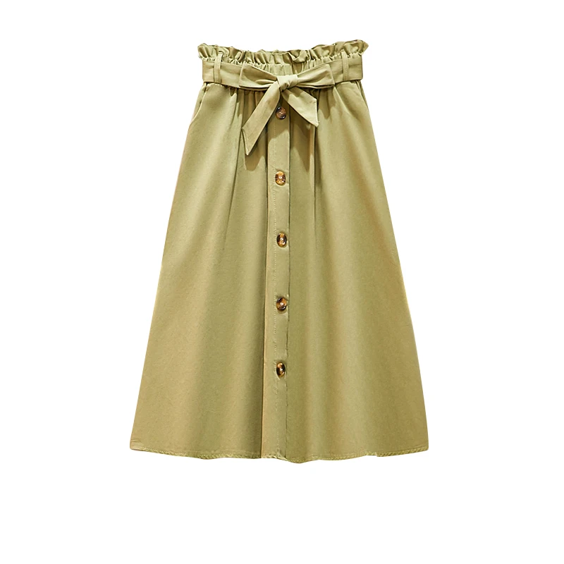 Summer Autumn Skirts Womens 2020 Midi mid calf Korean Elegant Button High Waist Skirt Female Pleated School long Skirt
Summer Autumn Skirts Womens 2020 Midi mid calf Korean Elegant Button High Waist Skirt Female Pleated School long Skirt