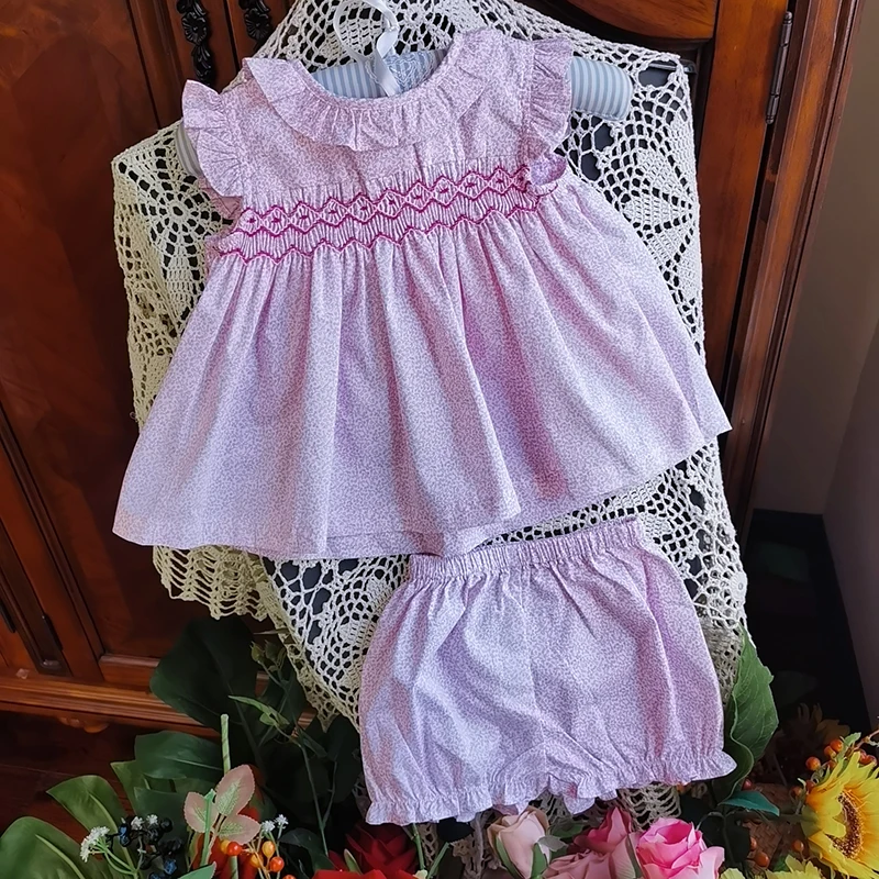 British Girl Baby Baby Cotton Hand-made Embroidered Doll Skirt Bag Pants Set Purple Floral Shirt Panty Set Toddler Girl Clothes
British Girl Baby Baby Cotton Hand-made Embroidered Doll Skirt Bag Pants Set Purple Floral Shirt Panty Set Toddler Girl Clothes