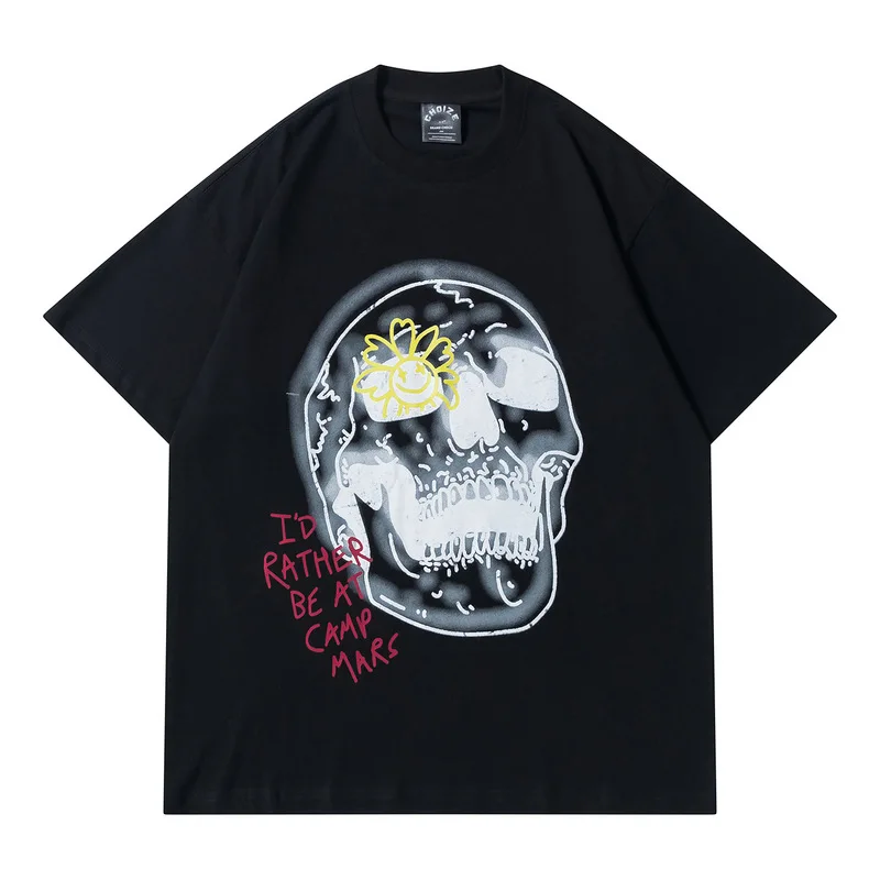 2021 High Street Punk Depressed Skull Graffiti Individual Short-Sleeved T-shirt Women Hip Hop Loose Half-Sleeve Base Tide
2021 High Street Punk Depressed Skull Graffiti Individual Short-Sleeved T-shirt Women Hip Hop Loose Half-Sleeve Base Tide