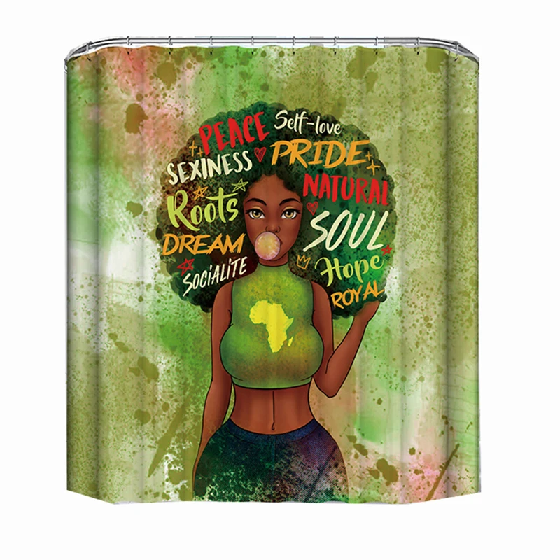 African Women Bathroom Curtain Waterproof Curtain Shower Polyester Fabric Bath Curtain
African Women Bathroom Curtain Waterproof Curtain Shower Polyester Fabric Bath Curtain