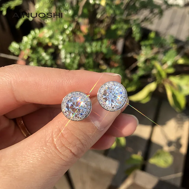 AINUOSHI Round 2.0 Carat Simulated SONA Diamond Simple Class Stud Earrings For 925 Sterling Silver Surprise Party Gift
AINUOSHI Round 2.0 Carat Simulated SONA Diamond Simple Class Stud Earrings For 925 Sterling Silver Surprise Party Gift