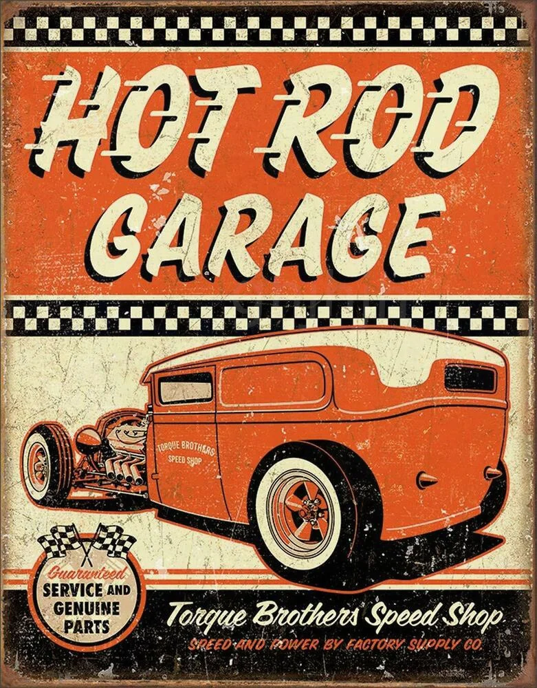 Hot Rod Garage - Rat Rod Tin Signs Metal Plaque Wall Posters Plate Iron Painting Bar Pub Club Wall Art Art Print Wall Decoration
Hot Rod Garage - Rat Rod Tin Signs Metal Plaque Wall Posters Plate Iron Painting Bar Pub Club Wall Art Art Print Wall Decoration