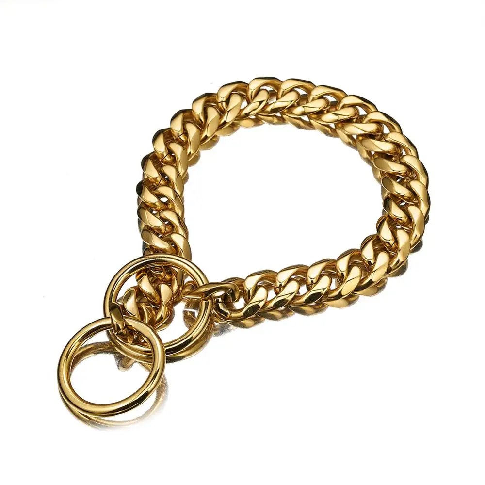 Walking Silver Color/Gold Cuban Curb Chain Stainless Steel Collar for Dog's 12-34inch Pet Heavy Duty Choke Collar Necklace
Walking Silver Color/Gold Cuban Curb Chain Stainless Steel Collar for Dog's 12-34inch Pet Heavy Duty Choke Collar Necklace