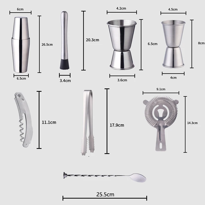350ml/550ml/750ml Stainless Steel Bar Cocktail Shaker Set Barware Tools Shaker Sets with Wooden Rack
350ml/550ml/750ml Stainless Steel Bar Cocktail Shaker Set Barware Tools Shaker Sets with Wooden Rack