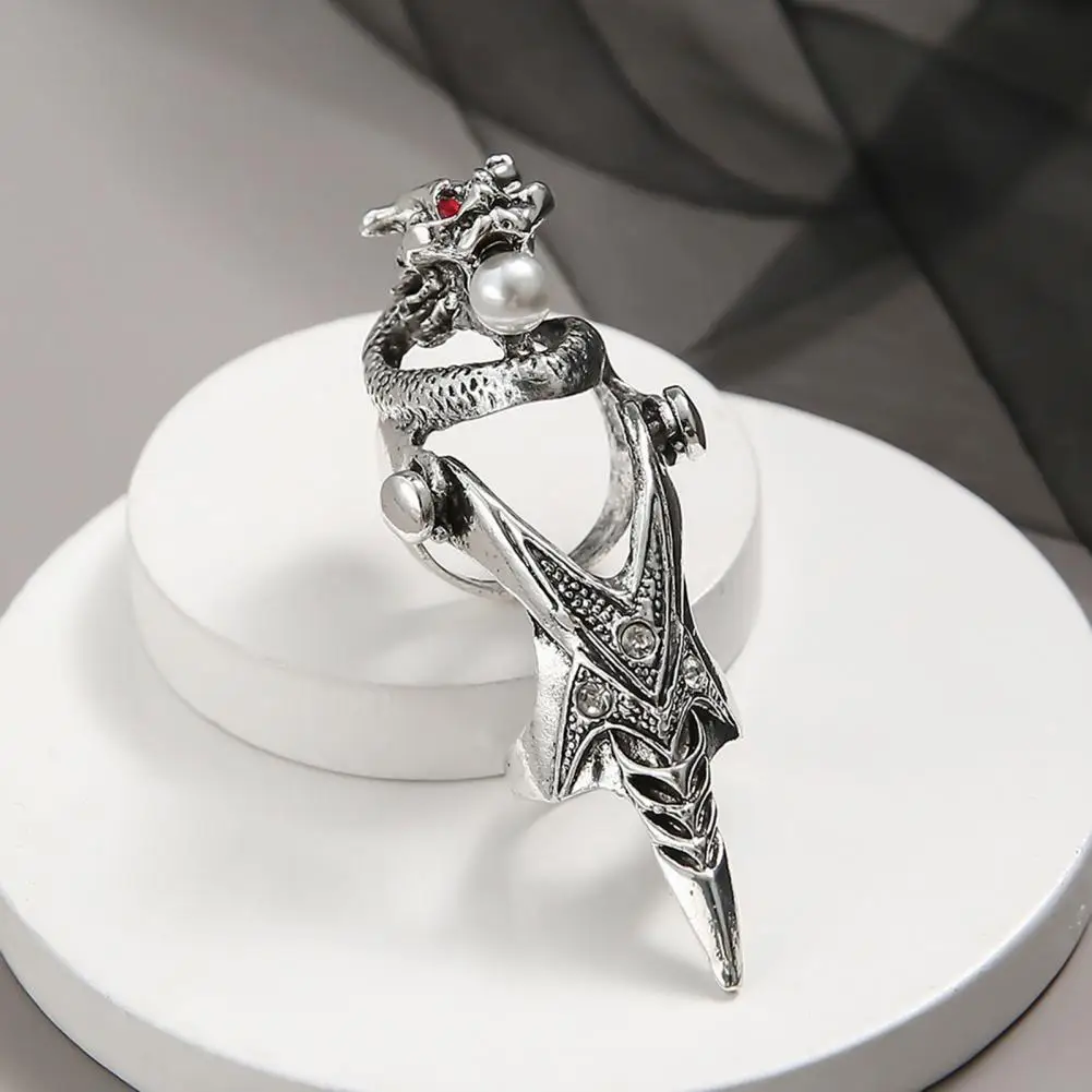 Punk Long Finger Tip Unisex Ring Rock Style Silver Color Imitation Pearl Dragon Shape Claw Ring Cosplay Dragon Shape Unisex Ring
Punk Long Finger Tip Unisex Ring Rock Style Silver Color Imitation Pearl Dragon Shape Claw Ring Cosplay Dragon Shape Unisex Ring
