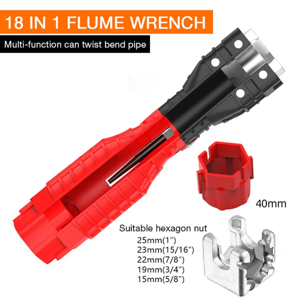 18 In 1 Flume Wrench With 2 Horizontal Bubbles Foldable Repair Wrench For Bathroom Faucet Plumbing Installation Hand Tool
18 In 1 Flume Wrench With 2 Horizontal Bubbles Foldable Repair Wrench For Bathroom Faucet Plumbing Installation Hand Tool