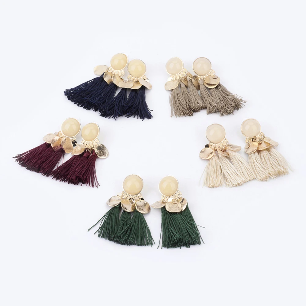 10 Pair Iron Dangle Earrings With Nylon Tassel for Women fashion jewelry making Decor randomly mix color
10 Pair Iron Dangle Earrings With Nylon Tassel for Women fashion jewelry making Decor randomly mix color