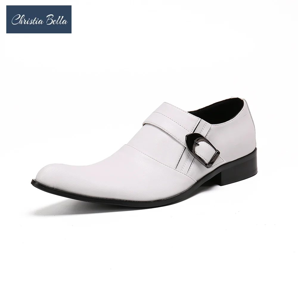Christia Bella Fashion Men Party Dress Shoes Pointed Toe Wedding Leather Shoes White Business Brogue Shoes Male Buckle Oxfords
Christia Bella Fashion Men Party Dress Shoes Pointed Toe Wedding Leather Shoes White Business Brogue Shoes Male Buckle Oxfords