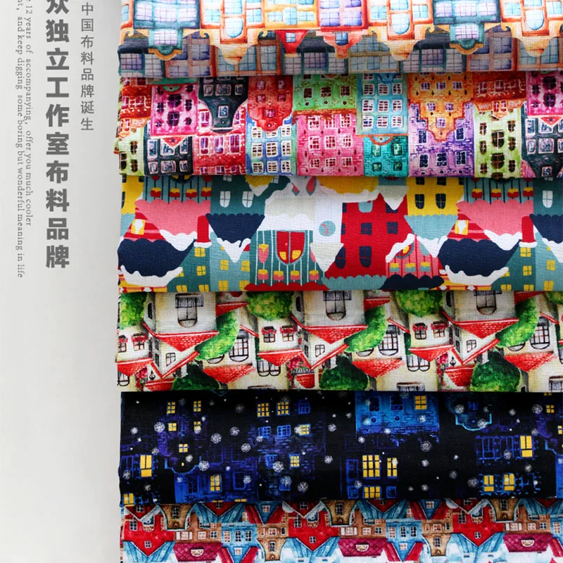 145cm Wide Colored House Printed Cotton Fabrics Per Meter Patchwork for Sewing Quilt DIY Making Children's Clothing Material
145cm Wide Colored House Printed Cotton Fabrics Per Meter Patchwork for Sewing Quilt DIY Making Children's Clothing Material