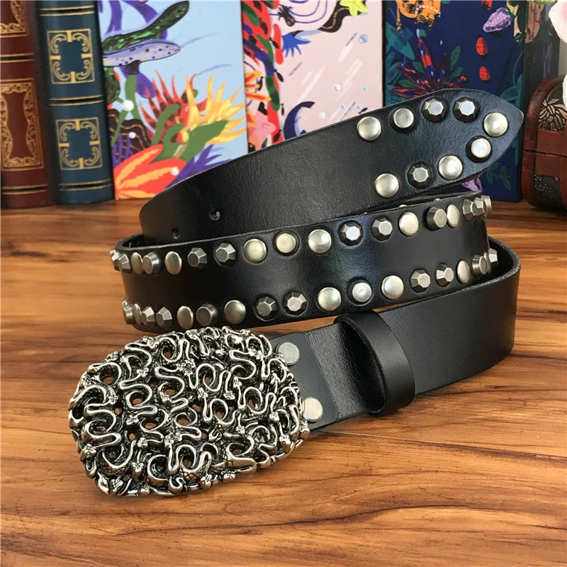 Heavy Metal Cowboy Belt Buckle Men Leather Belt Punk Rivet Jeans Belts For Men Ceinture Men Black Belt Waist Wide Strap MBT0592
Heavy Metal Cowboy Belt Buckle Men Leather Belt Punk Rivet Jeans Belts For Men Ceinture Men Black Belt Waist Wide Strap MBT0592