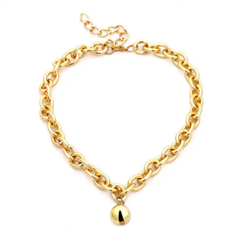 Fashion simple short exaggerated geometric collar sweater chain women's large round punk single leaf sweater chain
Fashion simple short exaggerated geometric collar sweater chain women's large round punk single leaf sweater chain