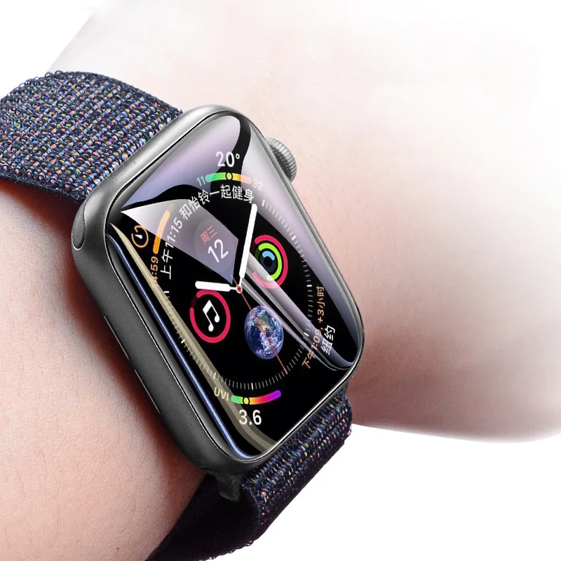 Защитное стекло для Apple Watch Series 7 45 мм 41 iWatch 11D полное покрытие пленка аксессуары -