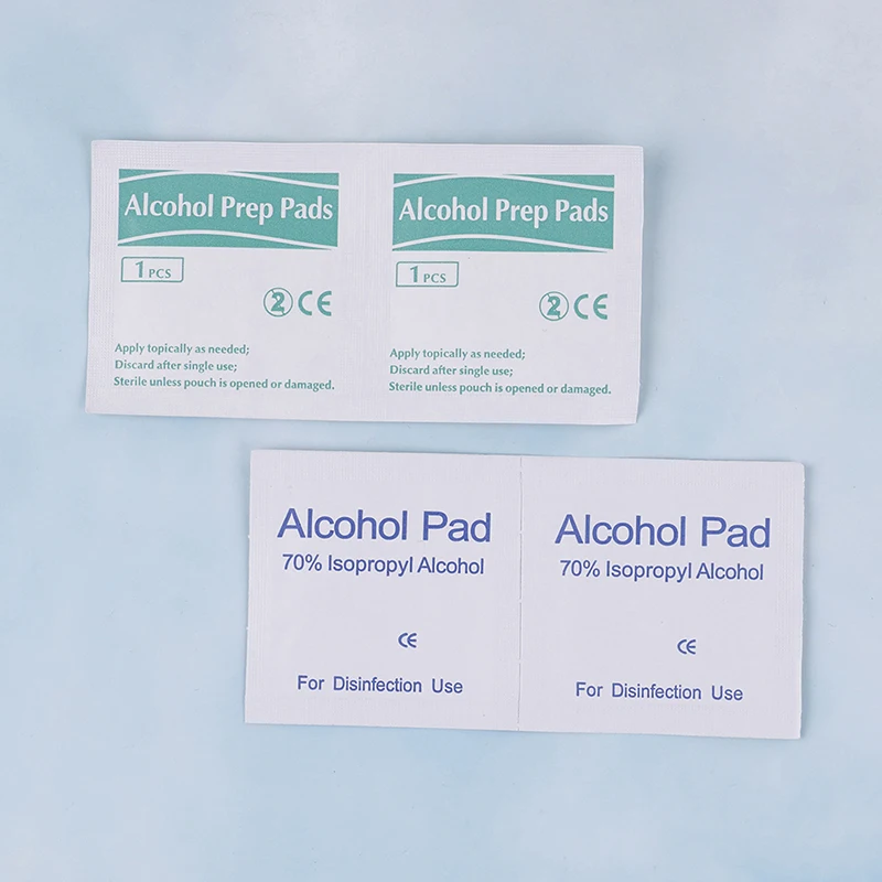 100PCS Portable Professional Alcohol Swabs Pads Wet Wipes 70% Isopropyl First Aid Home Skin Cleanser Hot Sale
100PCS Portable Professional Alcohol Swabs Pads Wet Wipes 70% Isopropyl First Aid Home Skin Cleanser Hot Sale