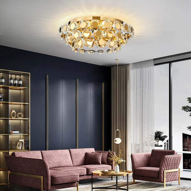 European and American lamps, living room lamps, crystal ceiling lamps, simple and generous home creative bedroom lamps
European and American lamps, living room lamps, crystal ceiling lamps, simple and generous home creative bedroom lamps