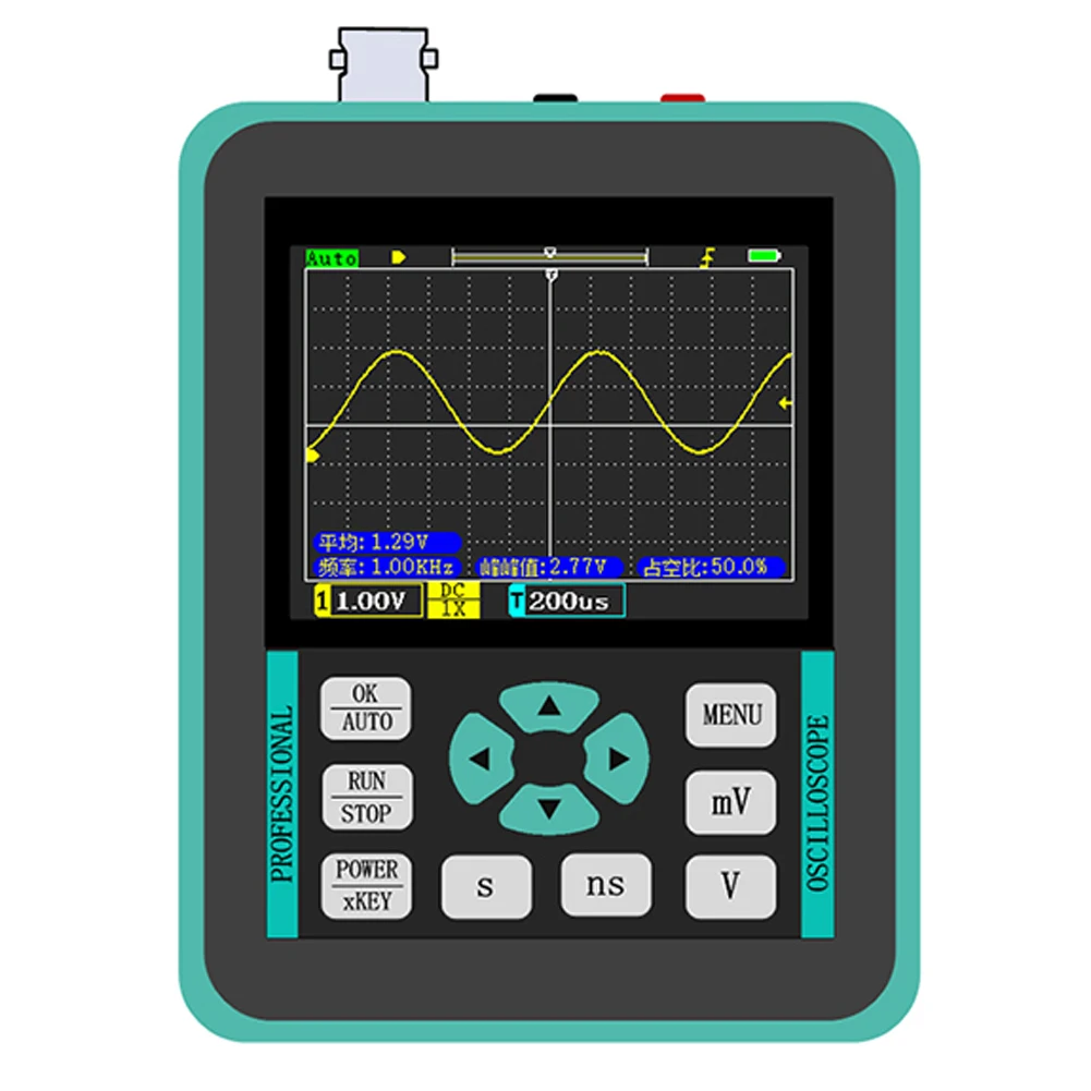 DSO1511G Mini Digital Oscilloscope with 2.4 Inches Screen 120M Bandwidth 500M Sampling Rate for Maintenance DIY Electronic Test
DSO1511G Mini Digital Oscilloscope with 2.4 Inches Screen 120M Bandwidth 500M Sampling Rate for Maintenance DIY Electronic Test