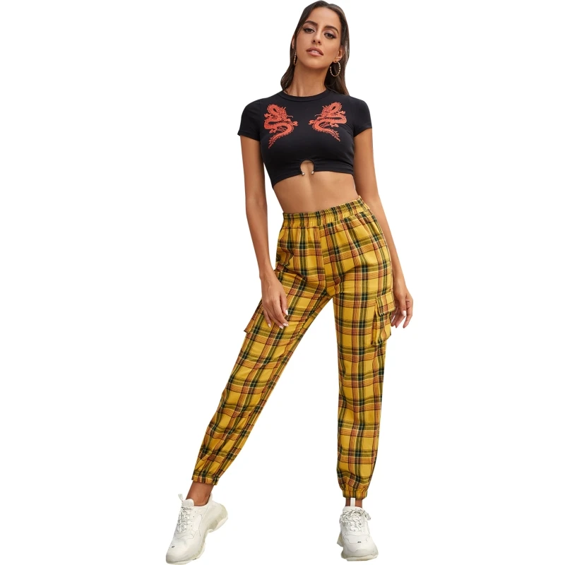Women Plaid Print Long Pants Elastic Waist Pocket Casual Sweatpants Female Fashion Bottoms Trousers Pants
Women Plaid Print Long Pants Elastic Waist Pocket Casual Sweatpants Female Fashion Bottoms Trousers Pants