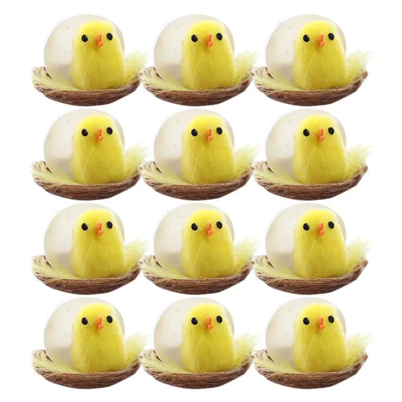 12pcs Easter Chick Decor Simulation Mini Chicks Home Desktop Decor (Yellow)
12pcs Easter Chick Decor Simulation Mini Chicks Home Desktop Decor (Yellow)