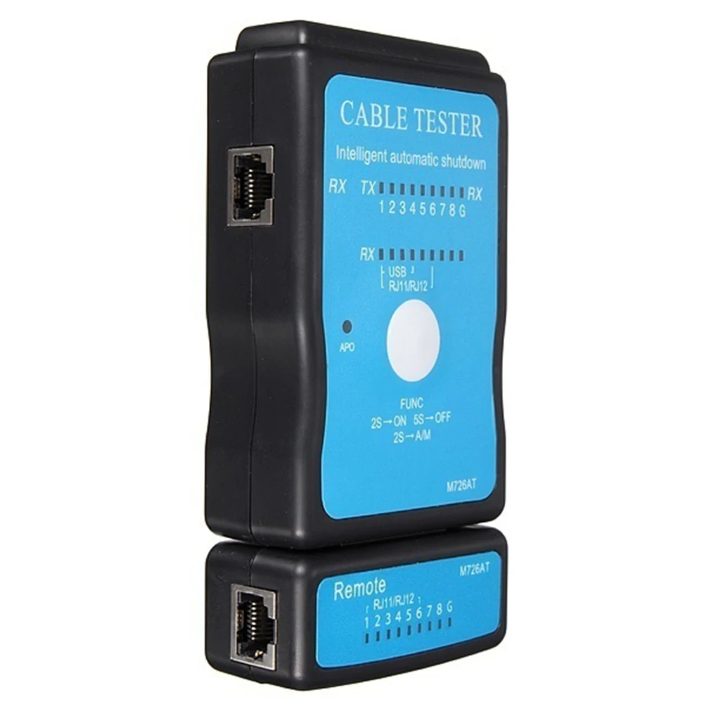 RJ45 RJ11 With LED Indicator Intelligent Breakdown Test Automatic Shutdown Auto Scan Cable Tester Network Ethernet LAN USB
RJ45 RJ11 With LED Indicator Intelligent Breakdown Test Automatic Shutdown Auto Scan Cable Tester Network Ethernet LAN USB