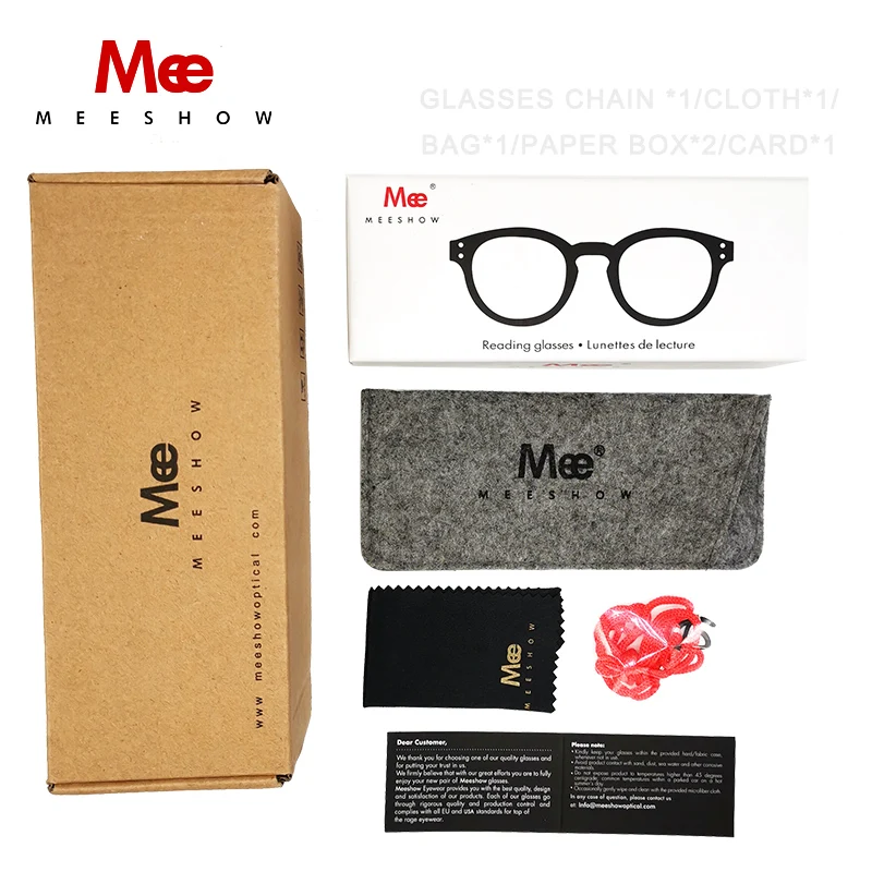 Meeshow Transparent Reading Glasses for Men Women Clean Presbyopia Hyperopia Glasses Case Personal Handmade Birthday Gift Pack
Meeshow Transparent Reading Glasses for Men Women Clean Presbyopia Hyperopia Glasses Case Personal Handmade Birthday Gift Pack