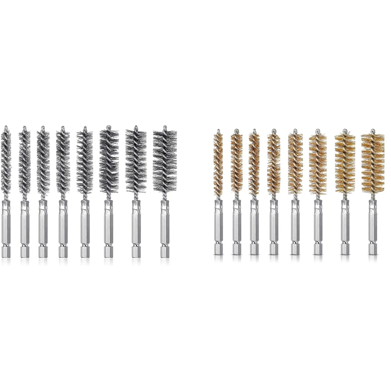 8Pcs Wire Brush Drill Bit Set with 1/4 Inch Hexagon Shank Steel Wire Twisting Brush,Suitable for Drilling Percussion
8Pcs Wire Brush Drill Bit Set with 1/4 Inch Hexagon Shank Steel Wire Twisting Brush,Suitable for Drilling Percussion